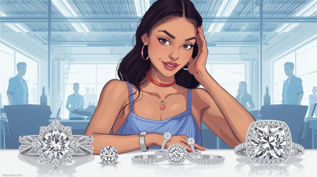 Why Silver Jewellery Is Trending Among Gen Z, with diamond manufacturing factory with model
